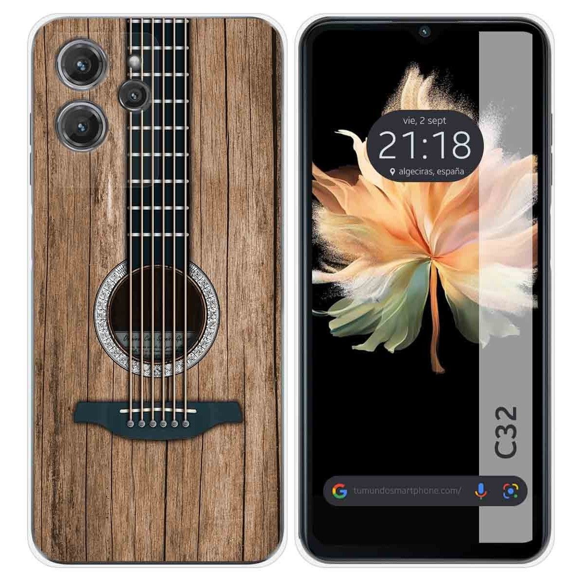 Funda Silicona para Oukitel C32 diseño Madera 11 Dibujos