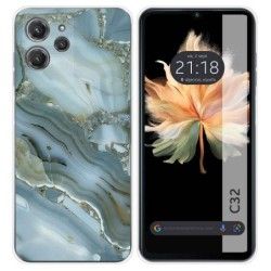 Funda Silicona para Oukitel C32 diseño Mármol 09 Dibujos