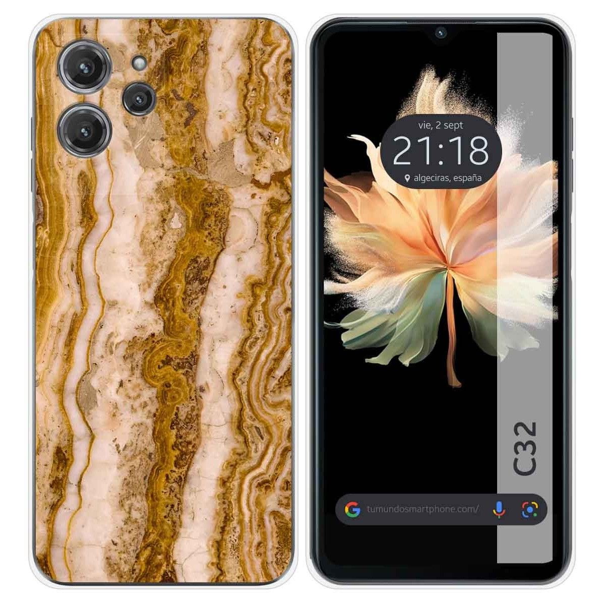 Funda Silicona para Oukitel C32 diseño Mármol 10 Dibujos