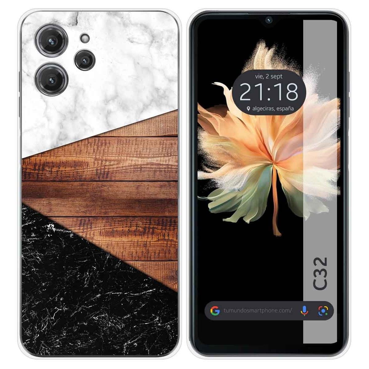 Funda Silicona para Oukitel C32 diseño Mármol 11 Dibujos