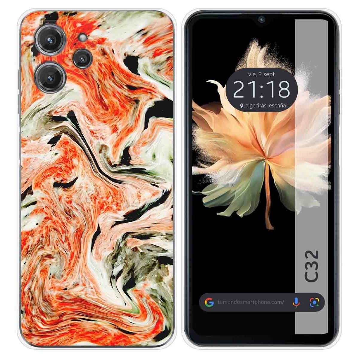 Funda Silicona para Oukitel C32 diseño Mármol 12 Dibujos