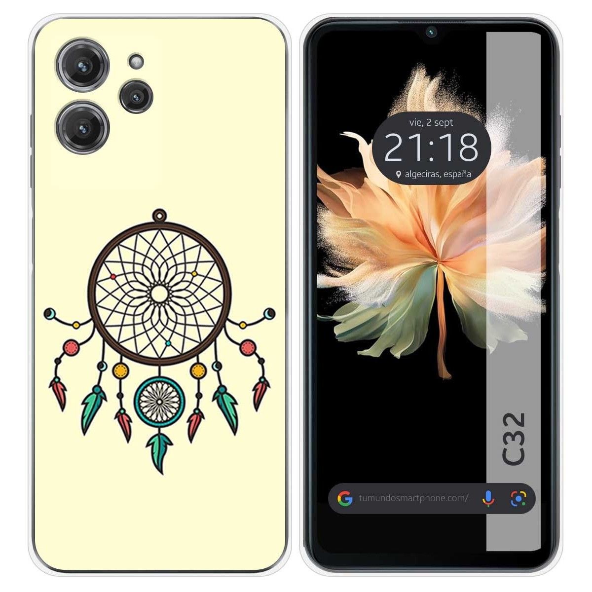 Funda Silicona para Oukitel C32 diseño Atrapasueños Dibujos