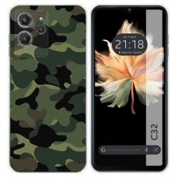 Funda Silicona para Oukitel C32 diseño Camuflaje Dibujos