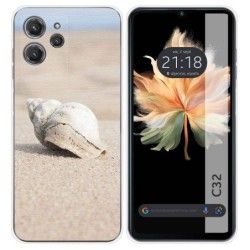 Funda Silicona para Oukitel C32 diseño Concha Dibujos