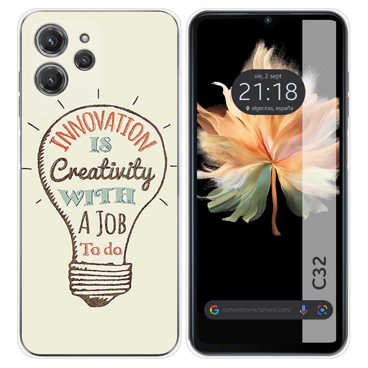 Funda Silicona para Oukitel C32 diseño Creativity Dibujos