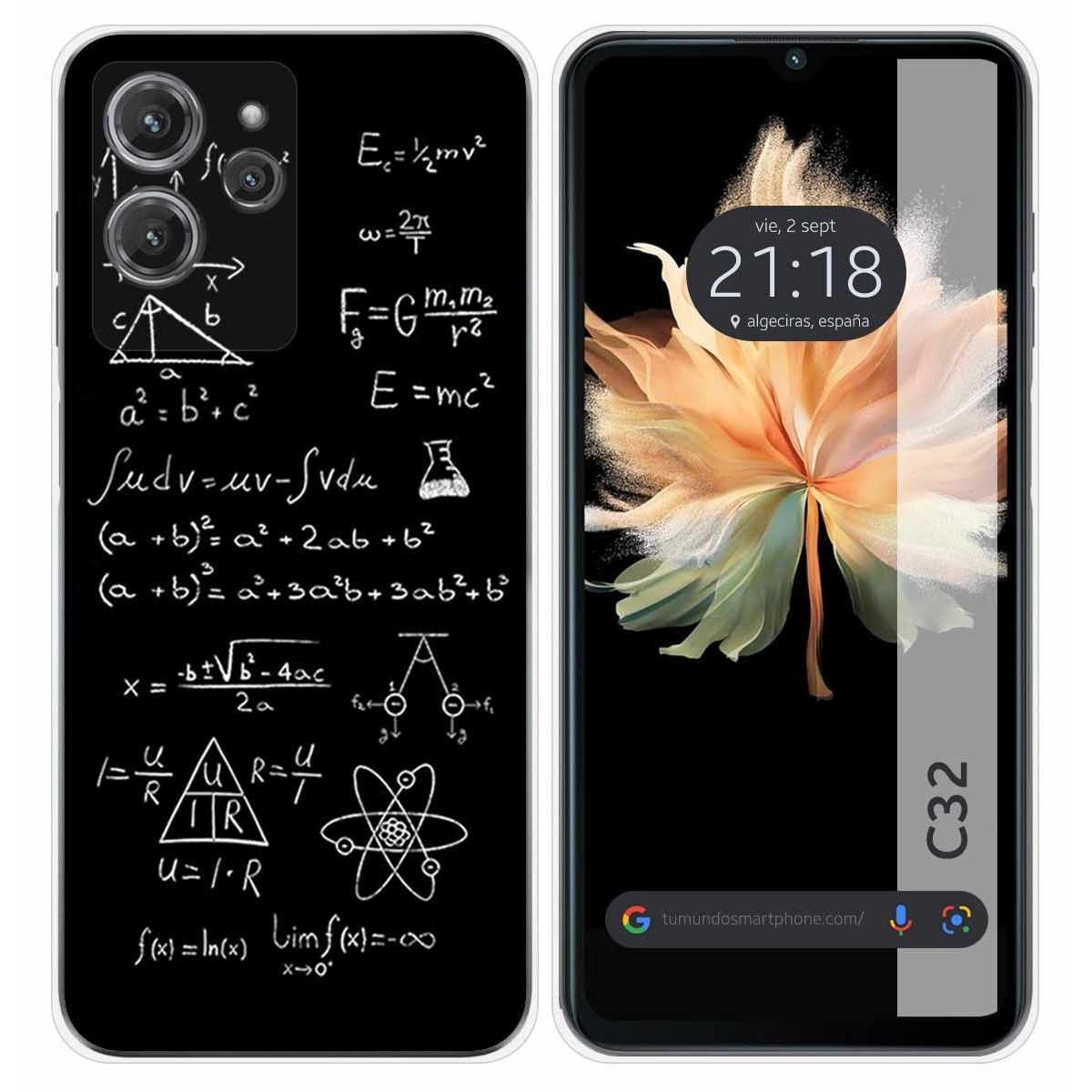 Funda Silicona para Oukitel C32 diseño Formulas Dibujos