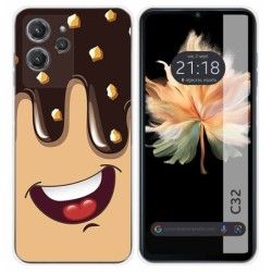 Funda Silicona para Oukitel C32 diseño Helado Chocolate Dibujos