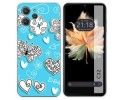 Funda Silicona para Oukitel C32 diseño Mariposas Dibujos