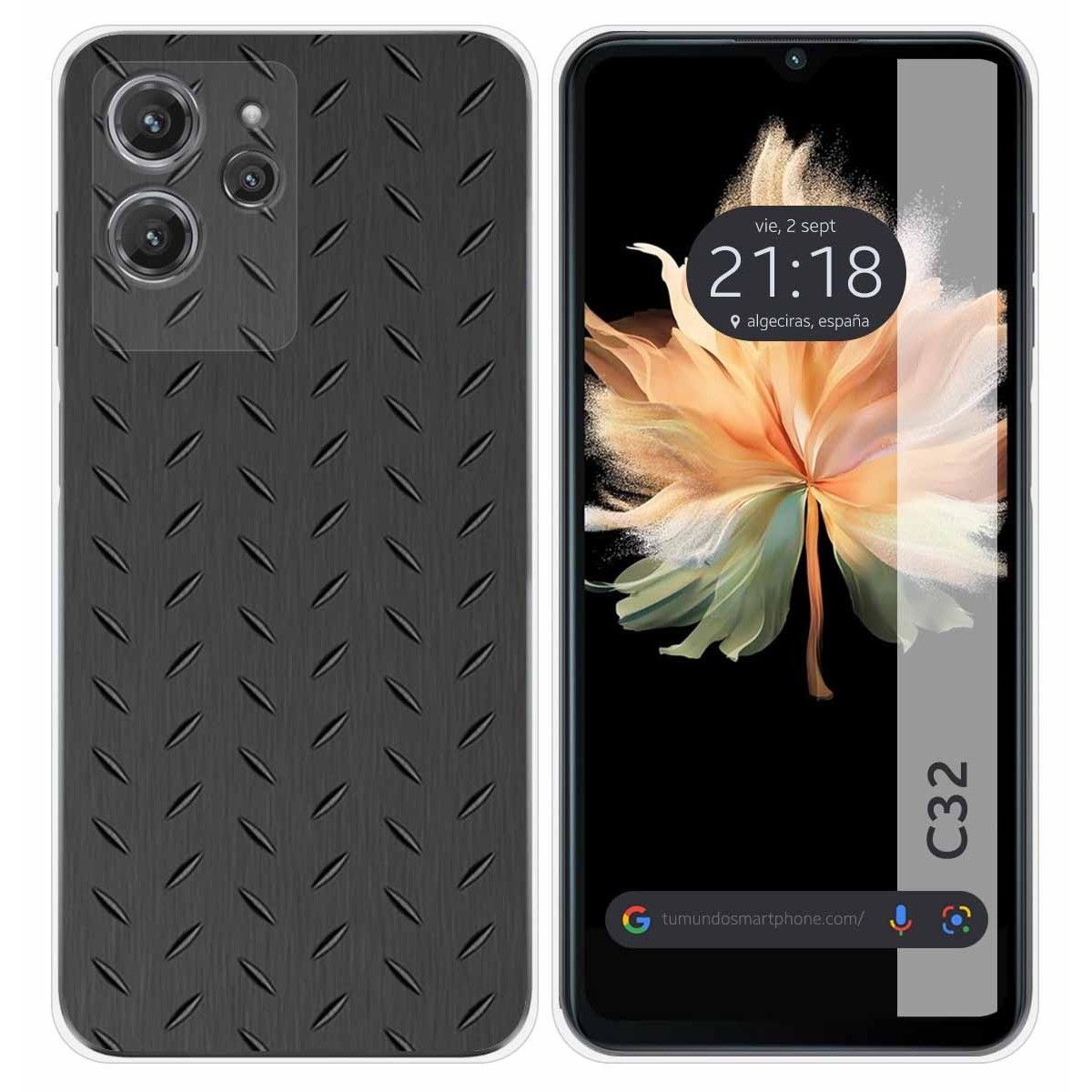 Funda Silicona para Oukitel C32 diseño Metal Dibujos