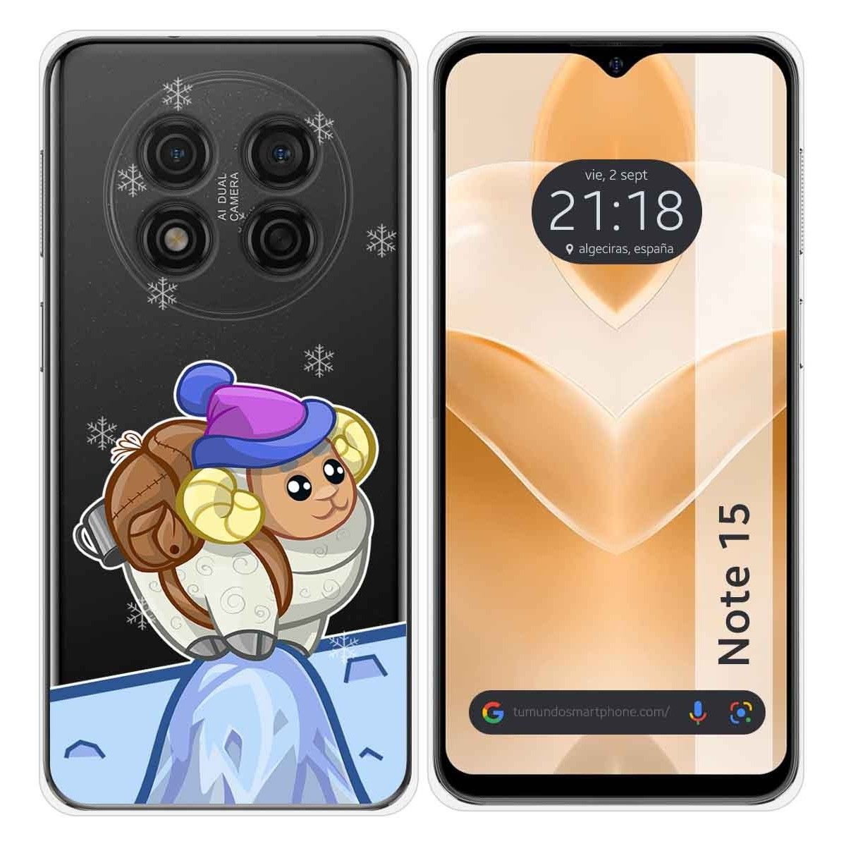 Funda Silicona Transparente para Ulefone Note 15 diseño Cabra Dibujos
