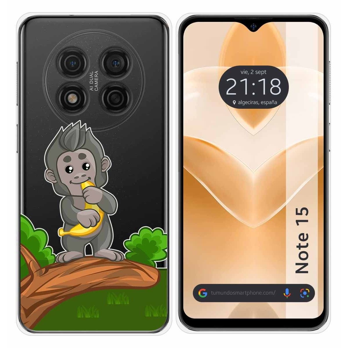 Funda Silicona Transparente para Ulefone Note 15 diseño Mono Dibujos