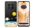 Funda Silicona Transparente para Ulefone Note 15 diseño Playa Dibujos