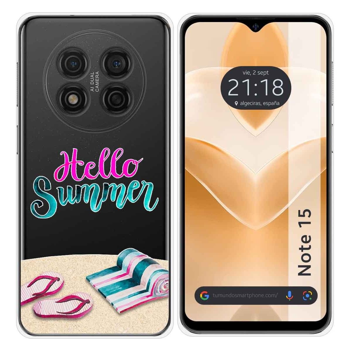 Funda Silicona Transparente para Ulefone Note 15 diseño Summer Dibujos
