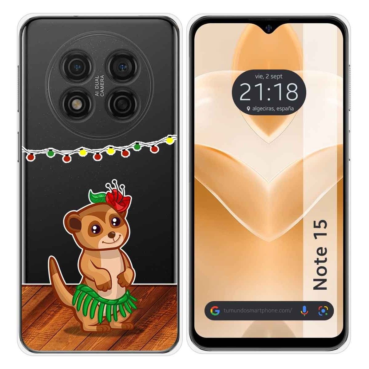 Funda Silicona Transparente para Ulefone Note 15 diseño Suricata Dibujos