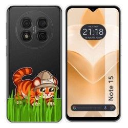 Funda Silicona Transparente para Ulefone Note 15 diseño Tigre Dibujos