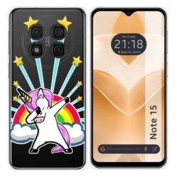 Funda Silicona Transparente para Ulefone Note 15 diseño Unicornio Dibujos