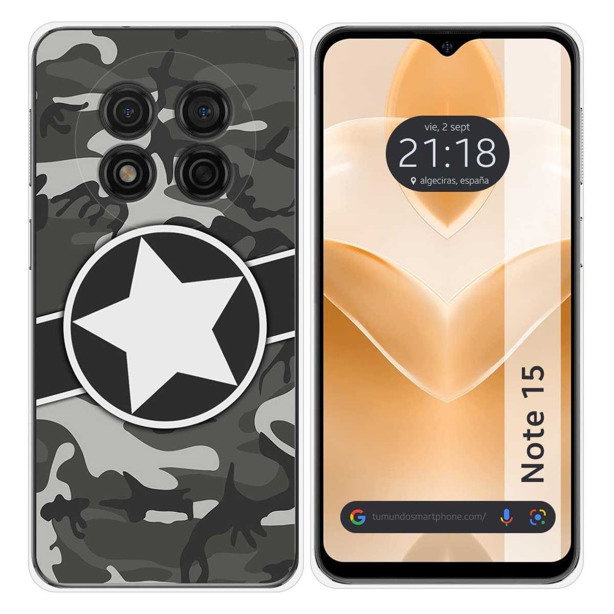 Funda Silicona para Ulefone Note 15 diseño Camuflaje 02 Dibujos