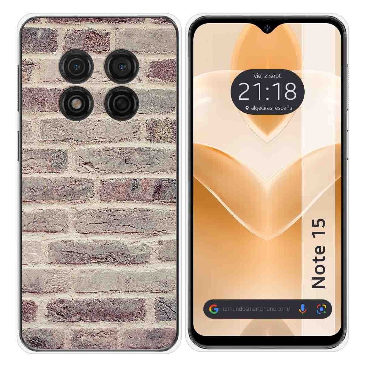 Funda Silicona para Ulefone Note 15 diseño Ladrillo 01 Dibujos