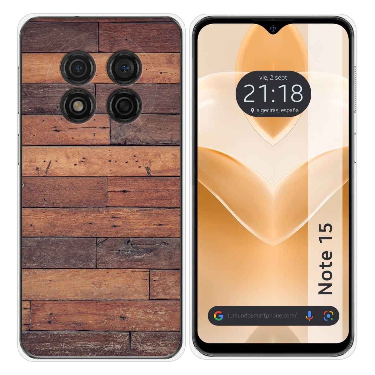 Funda Silicona para Ulefone Note 15 diseño Madera 03 Dibujos