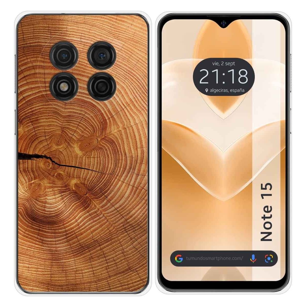 Funda Silicona para Ulefone Note 15 diseño Madera 04 Dibujos