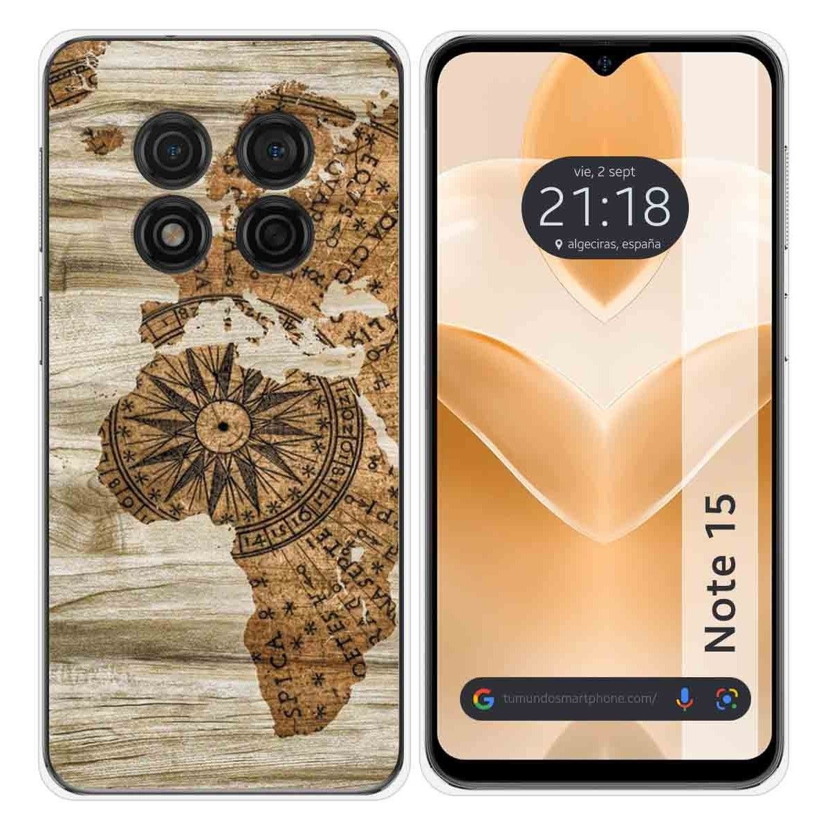 Funda Silicona para Ulefone Note 15 diseño Madera 07 Dibujos