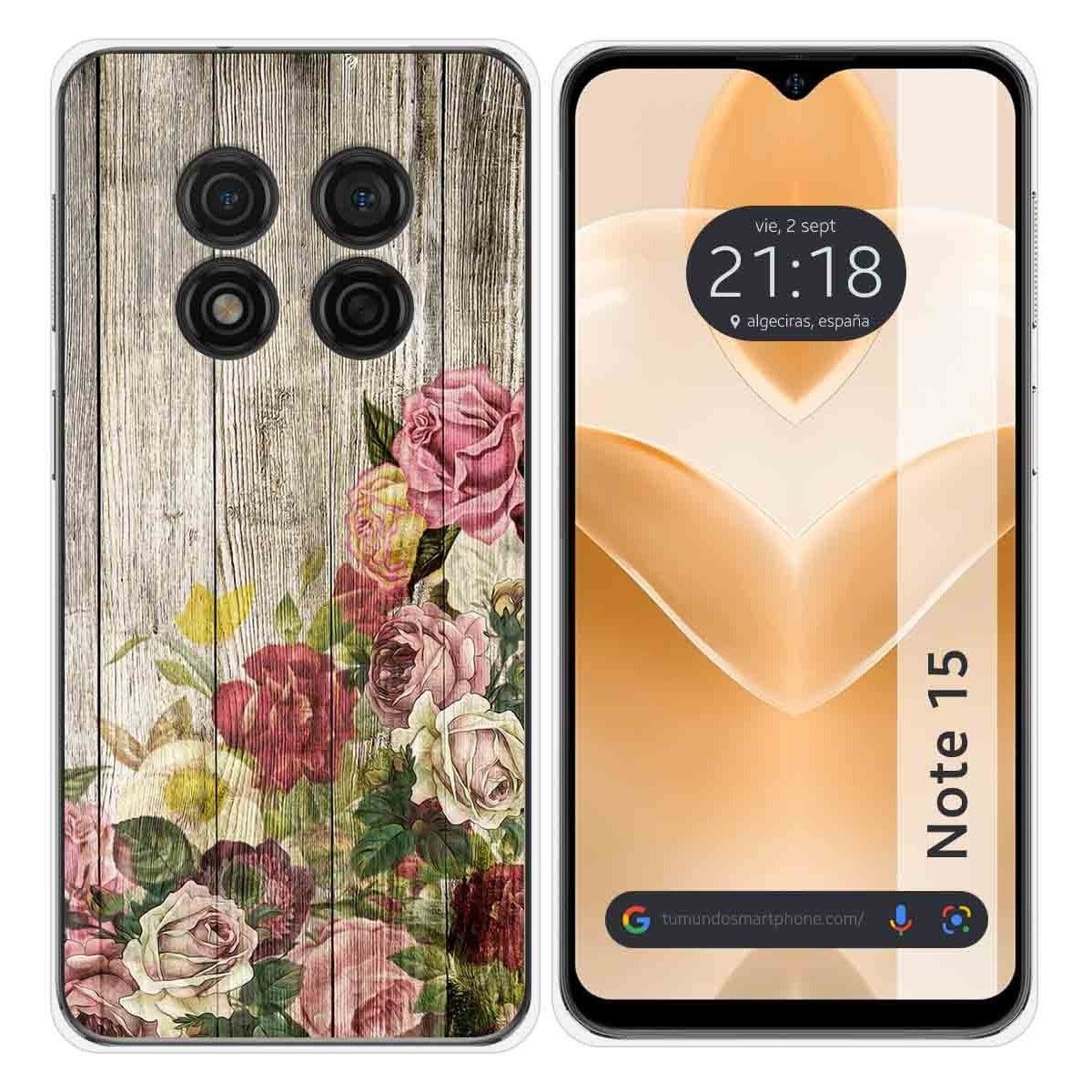 Funda Silicona para Ulefone Note 15 diseño Madera 08 Dibujos