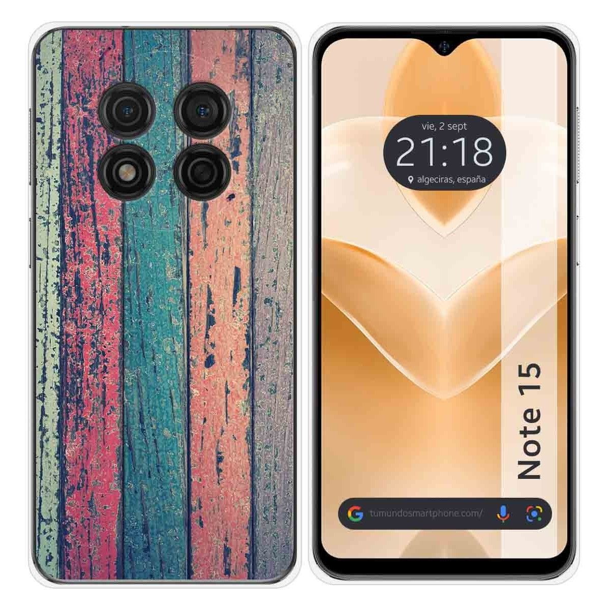 Funda Silicona para Ulefone Note 15 diseño Madera 10 Dibujos