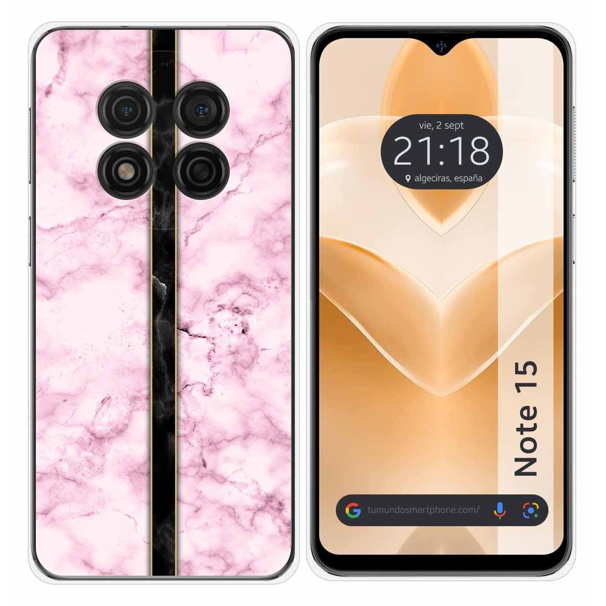 Funda Silicona para Ulefone Note 15 diseño Mármol 04 Dibujos
