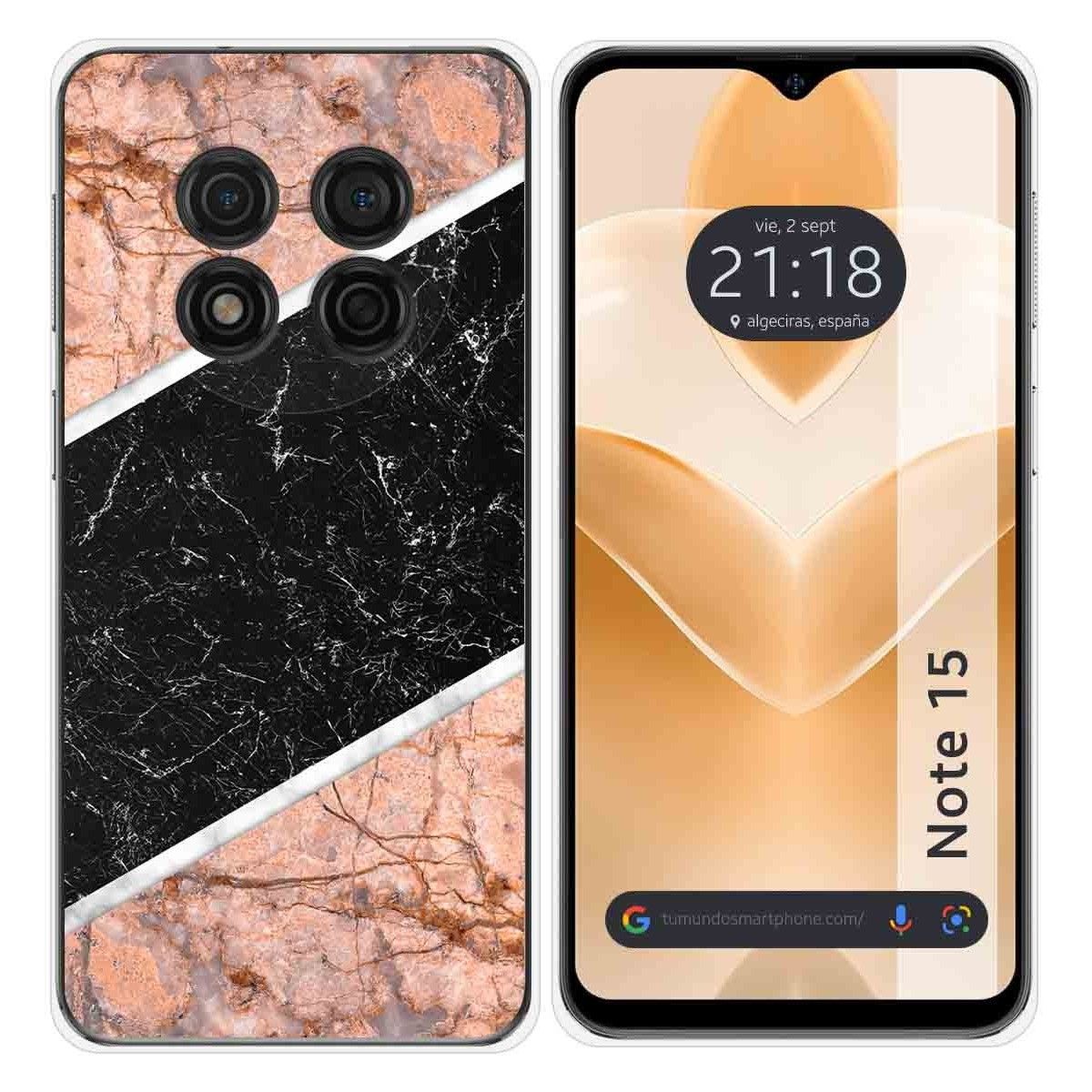 Funda Silicona para Ulefone Note 15 diseño Mármol 07 Dibujos