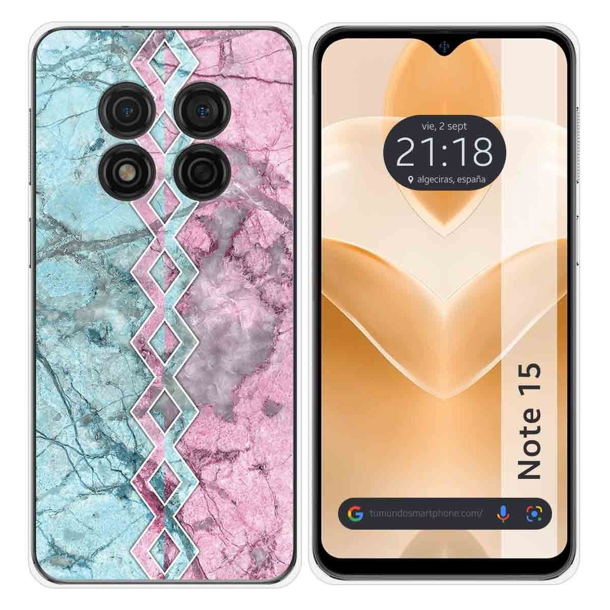 Funda Silicona para Ulefone Note 15 diseño Mármol 08 Dibujos