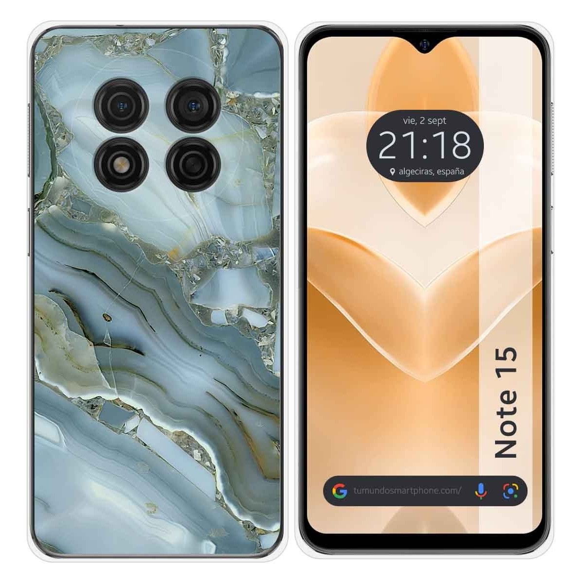 Funda Silicona para Ulefone Note 15 diseño Mármol 09 Dibujos