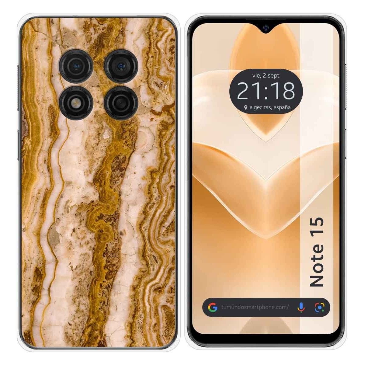 Funda Silicona para Ulefone Note 15 diseño Mármol 10 Dibujos