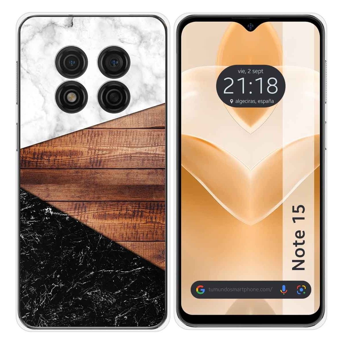 Funda Silicona para Ulefone Note 15 diseño Mármol 11 Dibujos