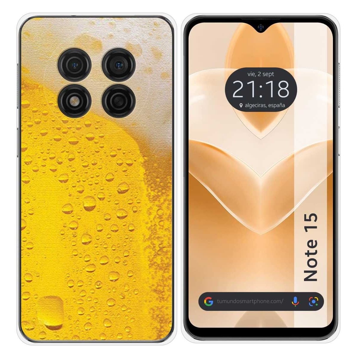 Funda Silicona para Ulefone Note 15 diseño Cerveza Dibujos