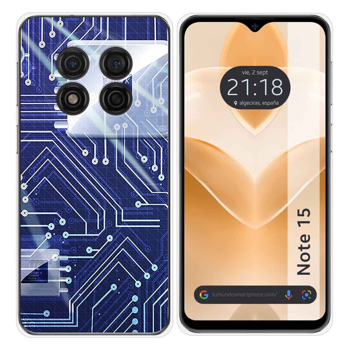 Funda Silicona para Ulefone Note 15 diseño Circuito Dibujos