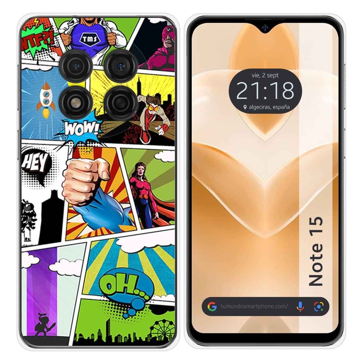 Funda Silicona para Ulefone Note 15 diseño Comic Dibujos