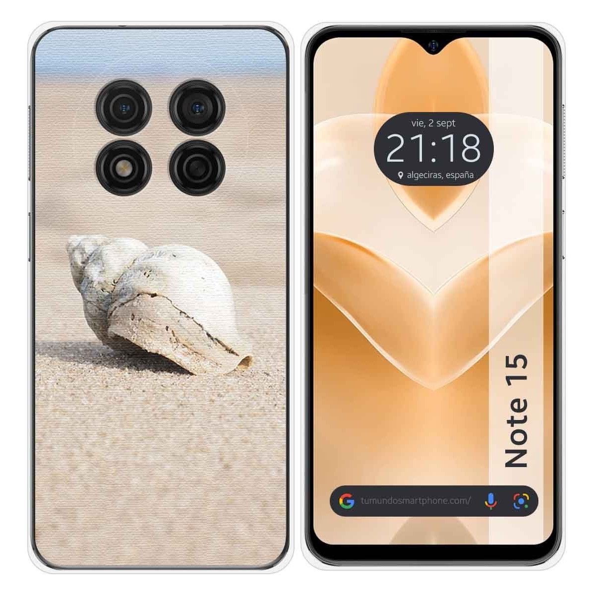 Funda Silicona para Ulefone Note 15 diseño Concha Dibujos