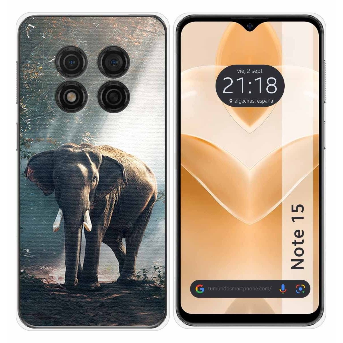 Funda Silicona para Ulefone Note 15 diseño Elefante Dibujos