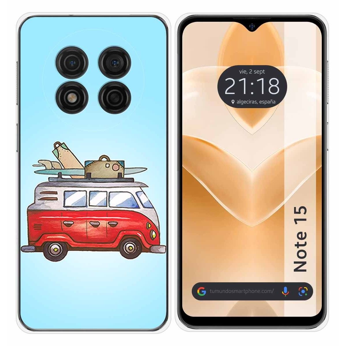 Funda Silicona para Ulefone Note 15 diseño Furgoneta Dibujos