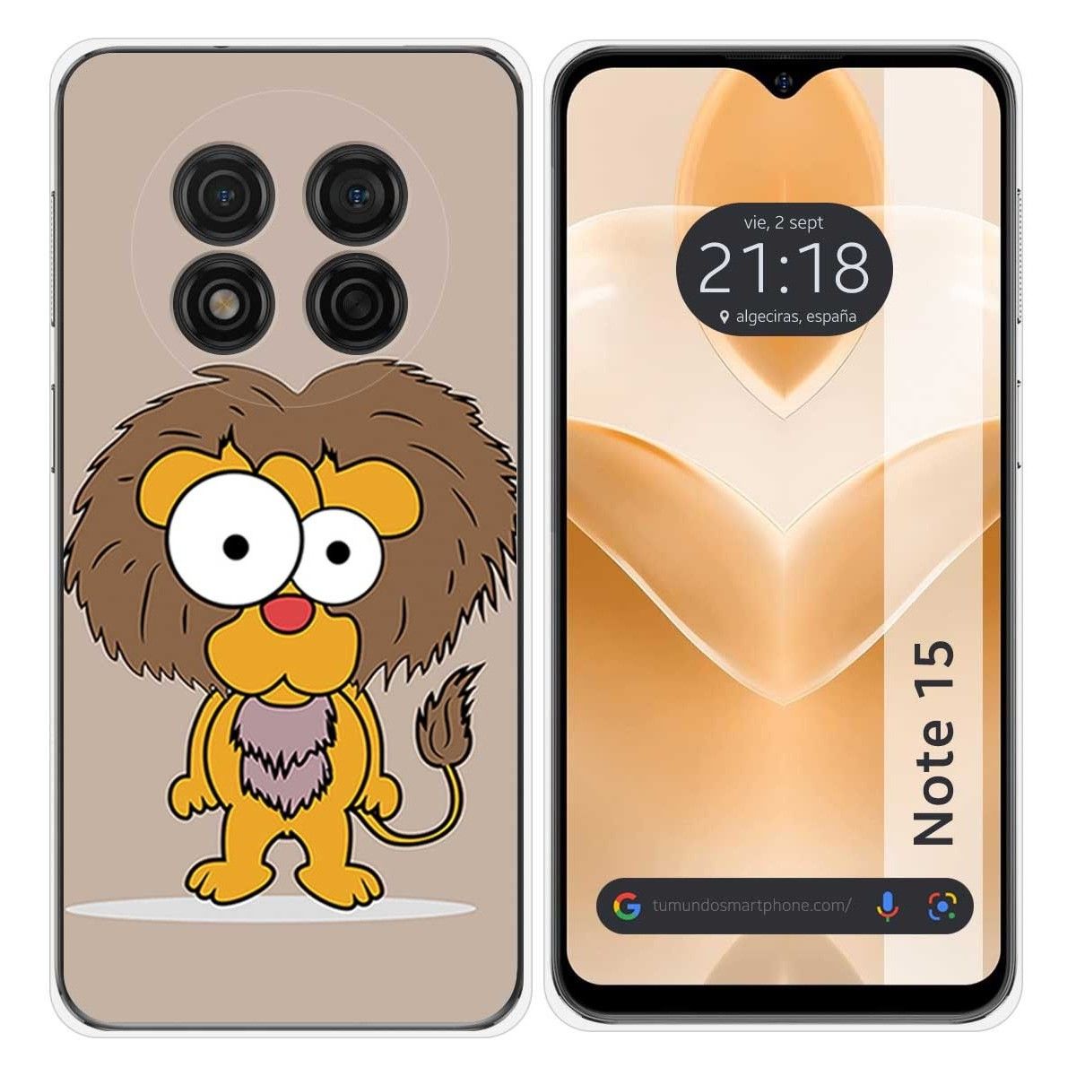 Funda Silicona para Ulefone Note 15 diseño Leon Dibujos