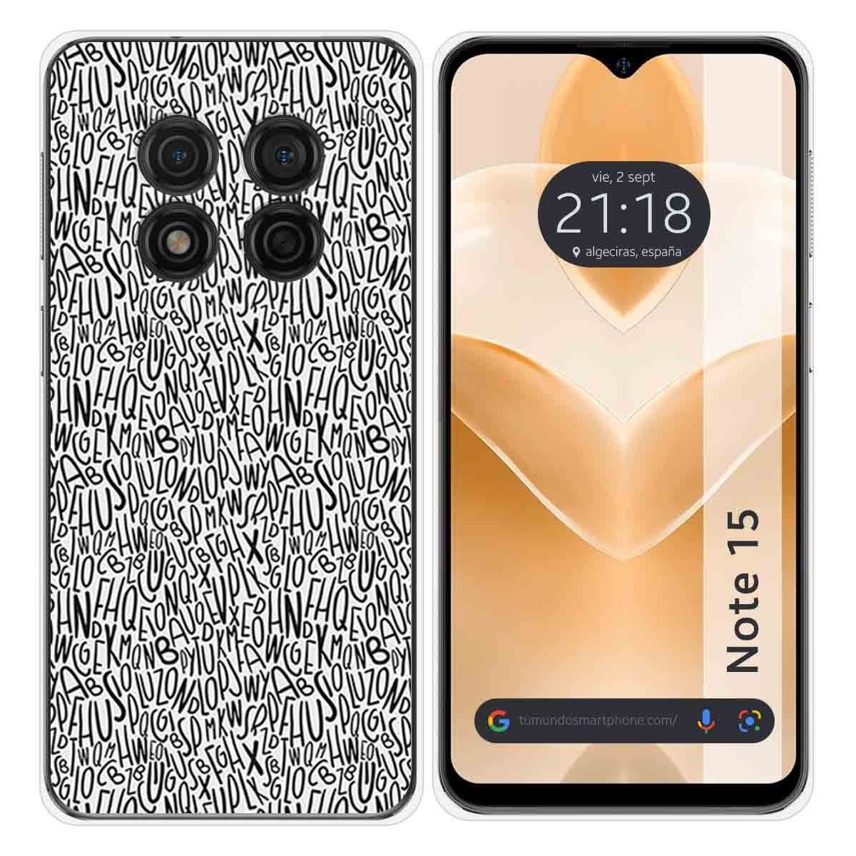 Funda Silicona para Ulefone Note 15 diseño Letras Dibujos
