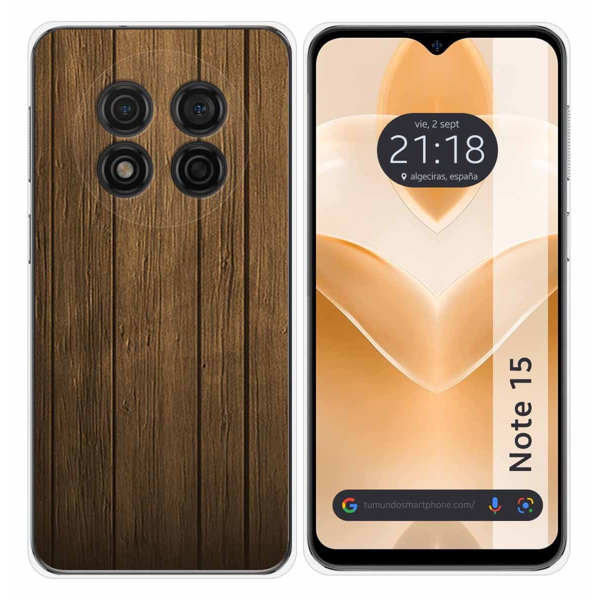 Funda Silicona para Ulefone Note 15 diseño Madera Dibujos