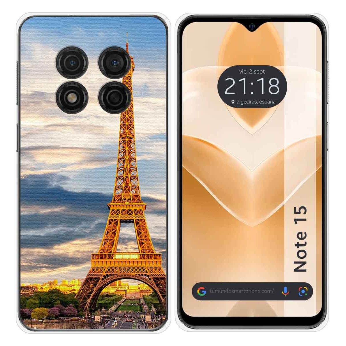 Funda Silicona para Ulefone Note 15 diseño Paris Dibujos