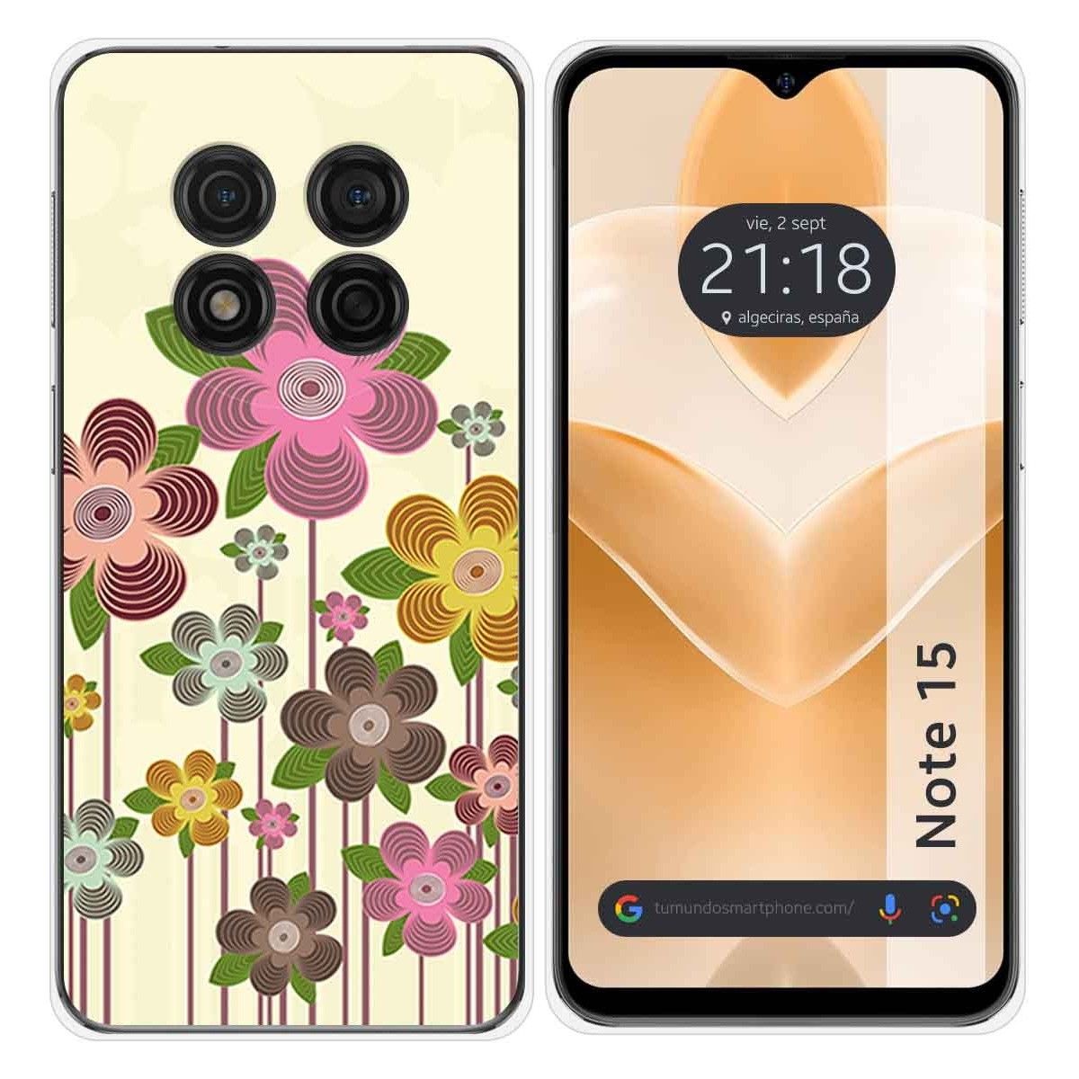 Funda Silicona para Ulefone Note 15 diseño Primavera En Flor Dibujos