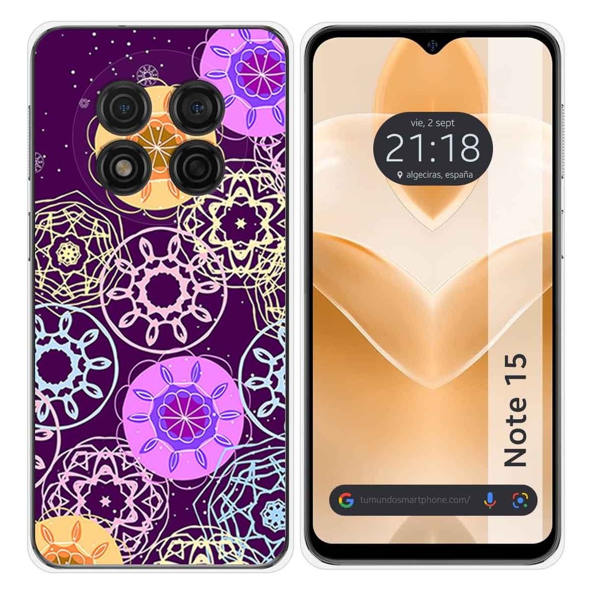 Funda Silicona para Ulefone Note 15 diseño Radial Dibujos