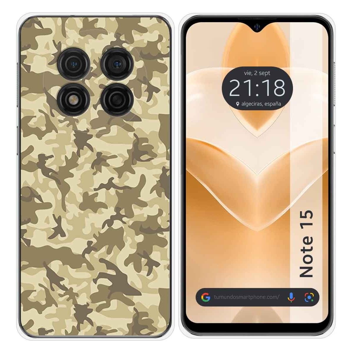 Funda Silicona para Ulefone Note 15 diseño Sand Camuflaje Dibujos