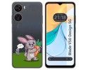 Funda Silicona Transparente para Zte Blade V50 Design 5G diseño Conejo Dibujos
