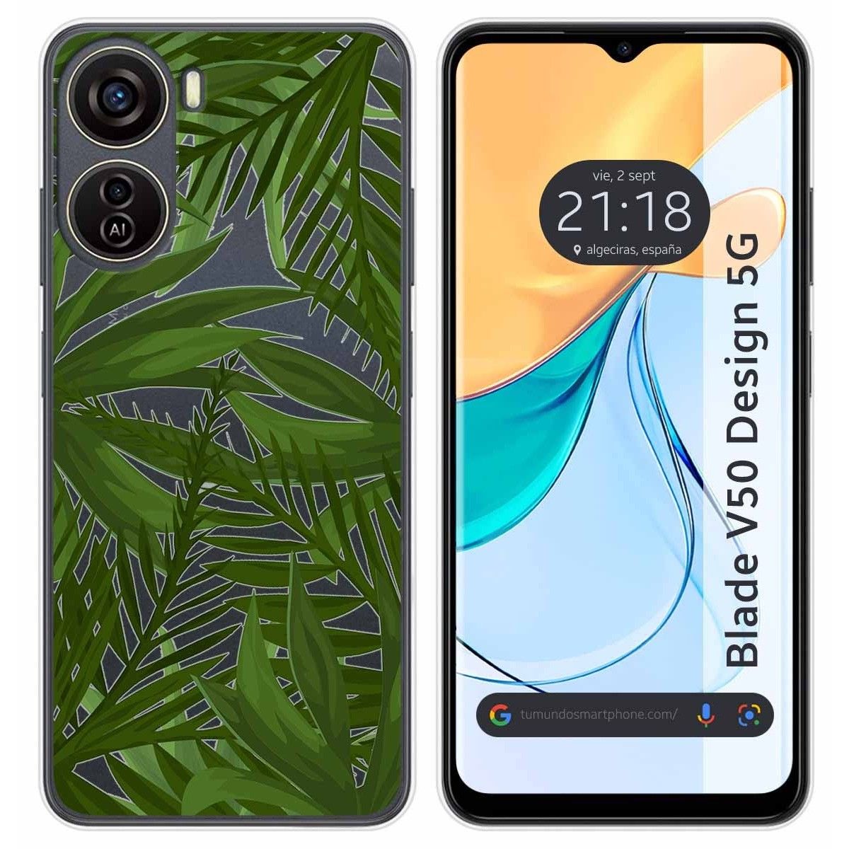 Funda Silicona Transparente para Zte Blade V50 Design 5G diseño Jungla Dibujos