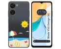 Funda Silicona Transparente para Zte Blade V50 Design 5G diseño Playa Dibujos