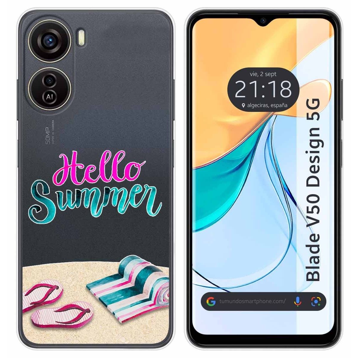 Funda Silicona Transparente para Zte Blade V50 Design 5G diseño Summer Dibujos